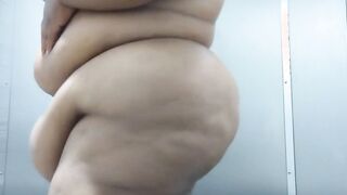 Pig whore shows off her fat butt