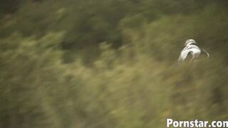 Lauren Phoenix Makes Out With Randy Spears Outdoor