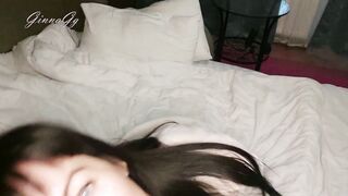 a lot of hair on the twat. clitoral orgasm from