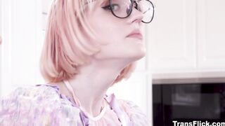 Two hot TS babes fucks after breakfast