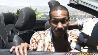 Lizzie Love Blows and Fucks 2 Big Ebony Dicks And Gets Creampied