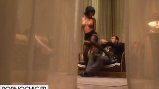 3 Way and double penetration with a strap-on