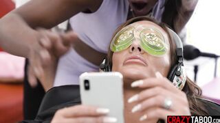 Ebony beautician fucks clients husband