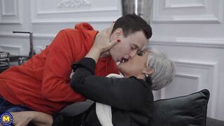 Erotic hungry mother suck and screwed lucky boy