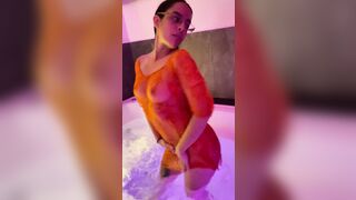 Arab takes a shower and fucks inside a hotel WC