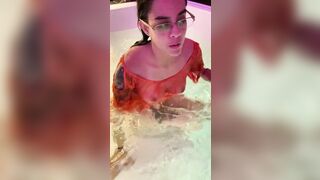 Arab takes a shower and fucks inside a hotel WC