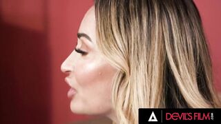 DEVILS TAPE - Bae Claudia Valentine Cleans An Older Penis With Her Mouth And Soak Cunt