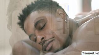 Shemale masseuse throats and rides black customers BBC