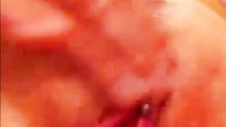 Cumming with a cucumber into my snatch