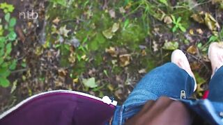 Ginger creampied inside the woods by BBC