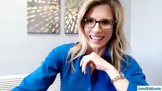 Cougar sees step daughter and mistress masturbate