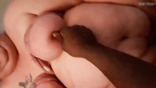 BBW hard titty play and bbcs blow job
