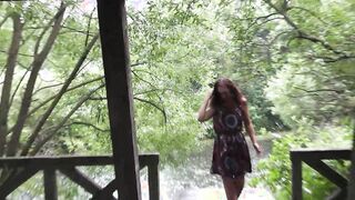 Topless dance by rain