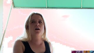 Stepmom on vacation by the ocean fucks stepson