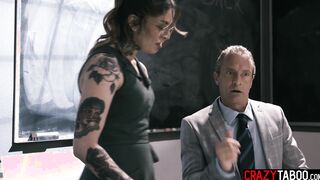 Kinky teen deepthroated by bad teacher