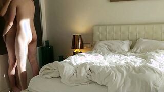 BROTHER AND STEP-SISTER MAKE LOVE ON PARENTS' BED
