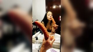 squirting inside my friend's WC