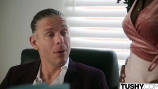 TUSHY Crazy Sexy anal-obsessed Hazel seduces her boss