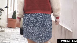 Mom upskirt street