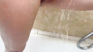 Sister with huge breasts inside the shower