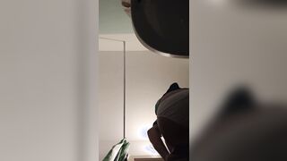 What is under my cloths? Bushy snatch! 1 more bathing movie. Piss.