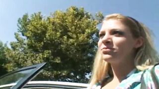 Stupid Whore Leah Luv get penis too long for her snatch