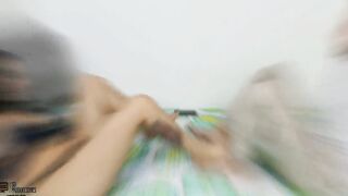 What started as a game ended inside a voluptuous boned. It makes me laugh a lot to watch my stepbrother's face when he jizzes- Nalgas
