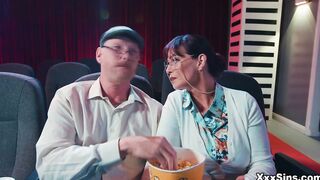 Bored Athena Faris sits on Ricky's boner