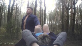 I plowed a women inside the woods and cum.