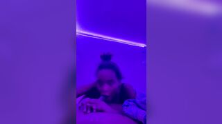 Caught my step sister inside my bed made her sick my dick (drink cum at the end)