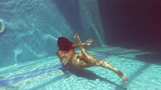 Canadian cougar Heidi into the pool