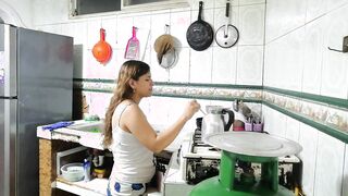 I fucked my cousin inside the kitchen while my family is not there.