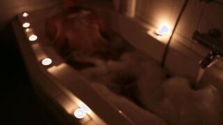 hot Hot takes a bath-tub seducing me with her pretty body