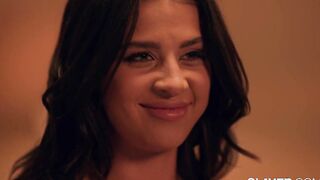 SLAYED Curvy Kylie fucks sexy mistress Leah with strap-on