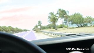 Interracial hitchhiking girlfriends looking for cock