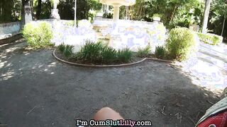 outdoor public cumshot on chucks