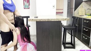 Step Niece sitting on the Legs of the Step Uncle