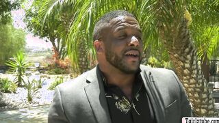 Wealty shemale barebacked by big black cock