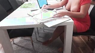 masturbates while working at the computer at work