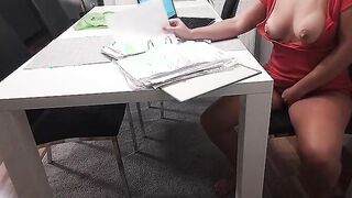 masturbates while working at the computer at work