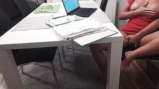masturbates while working at the computer at work