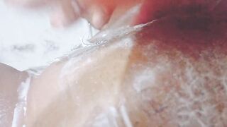my hubby shaves my vagina while I record it point of view