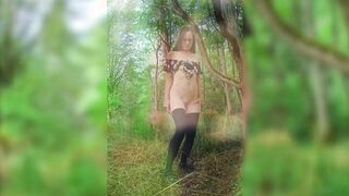 Longpussy, Welcome to Fall. Going for a Stroll into the Woods into my Slutty style.