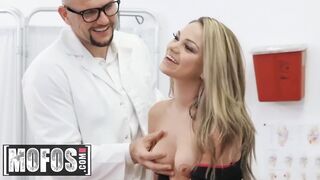 MOFOS - Athletic 18 year old Athena Faris getting filled up by doctor's big cock