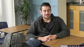 Horny shemale teacher fucked by student