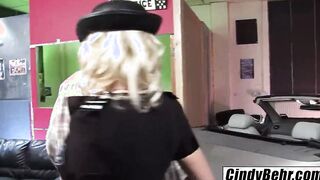 CINDY BEHR - Female Cop Gets Long Cock At Work