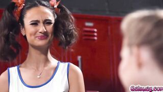 Eliza and Coco had sex in the locker room