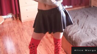 Our First Anal Movies! Bae Blonde inside Skirt!