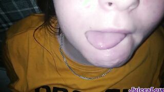 Cum drink compilation - she real amateur cumslut