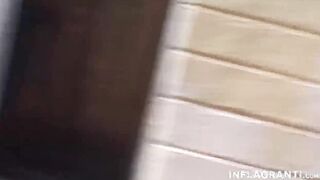 Lusty lovers fucking outdoor